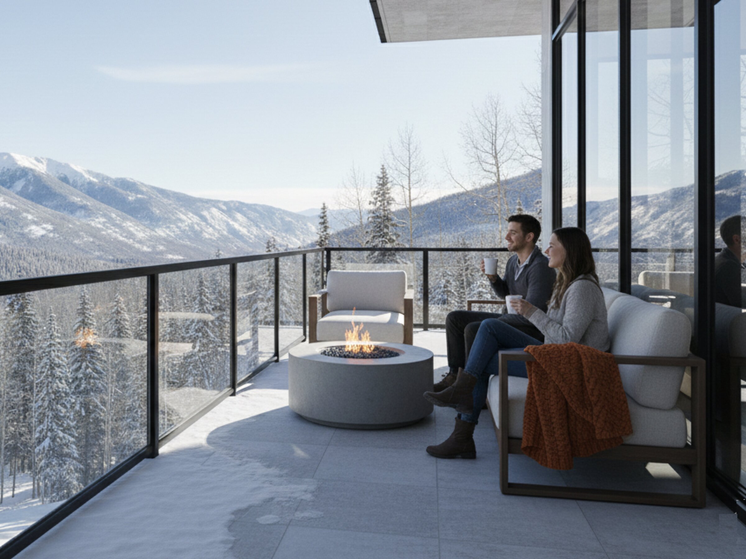 INFINITYGLASS Boulder mountain glass railing installation